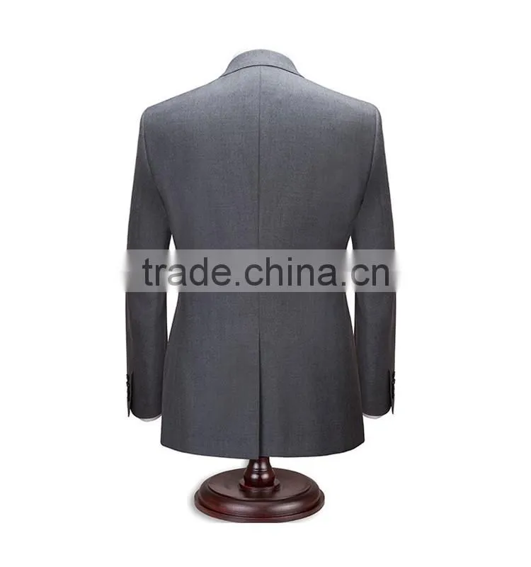 2017 new arrival light grey gents suits pant coat mens business & wedding suit