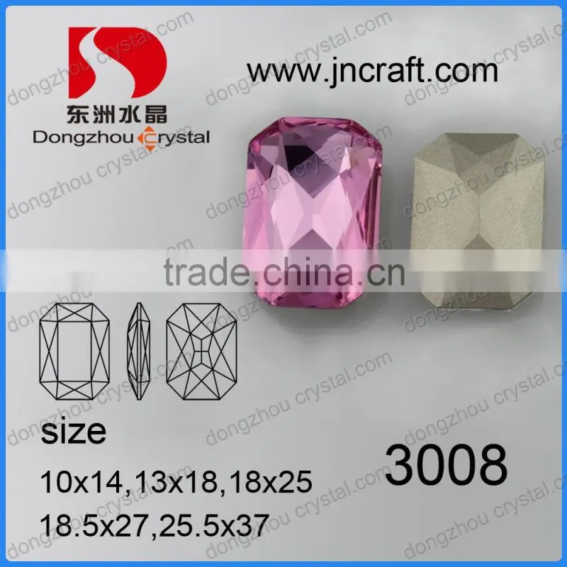 Point back crystal fancy stones for wedding dresses
