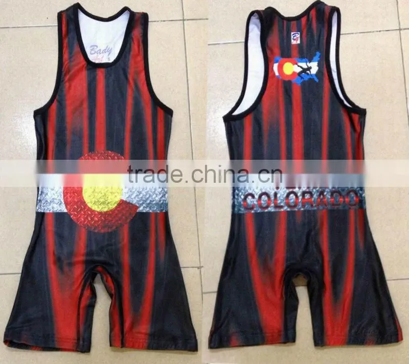 Golden Thong Champion blue Kroad Wrestling Singlets