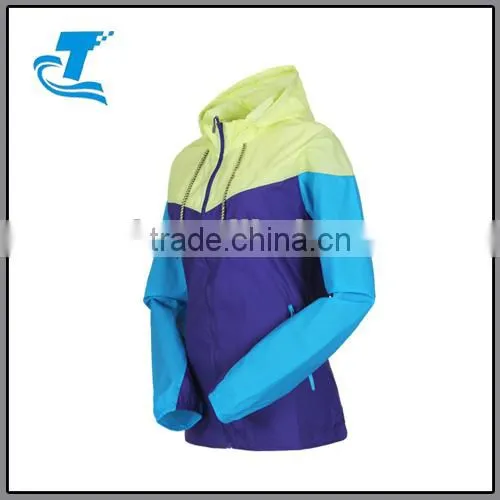 Outdoor Women Thin Sport Windproof Jacket With Hood