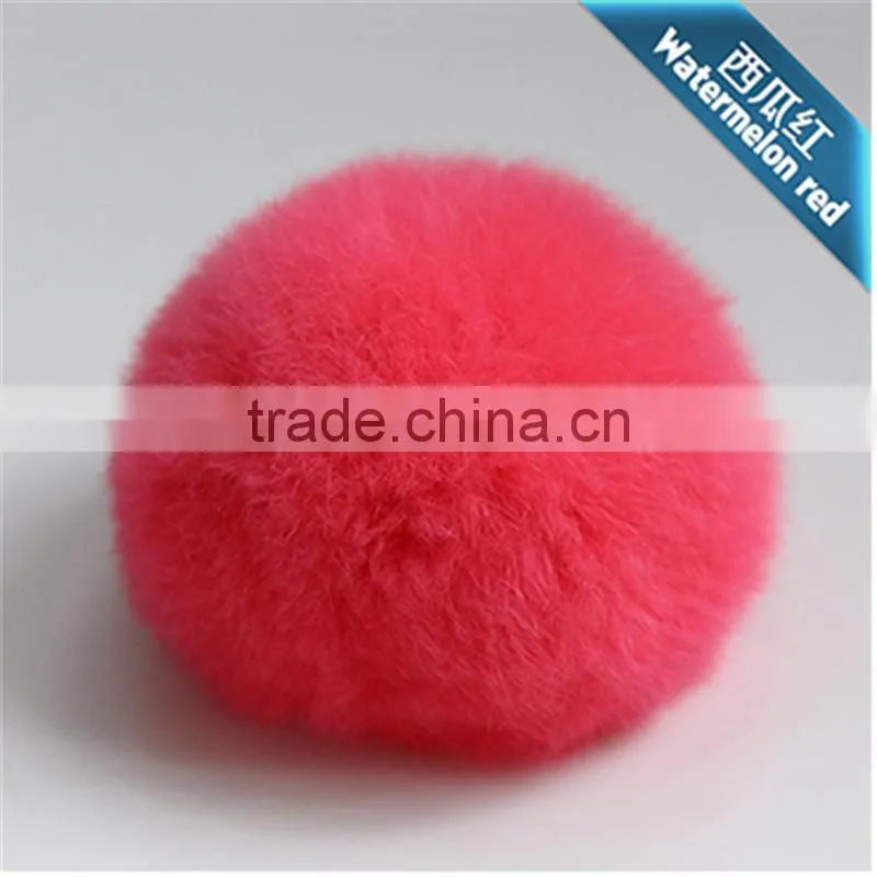 Brand new rabbit fur pom ball keychain with high quality tmq-157