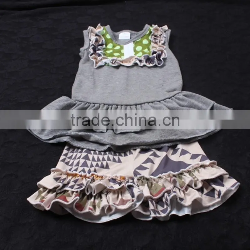 Watermelon Red Floral Shirt with Splicing Big Sleeve Ruffle Trousers Kids Fashion Clothing Set LBYTZ001-45