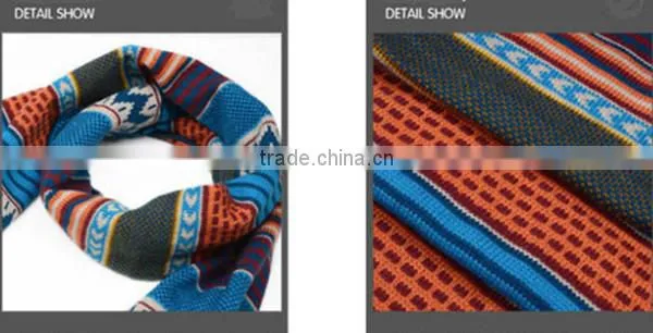 New design Bohemia nation style beautiful super long scarf with tassel warm knit lovers fashion scarves