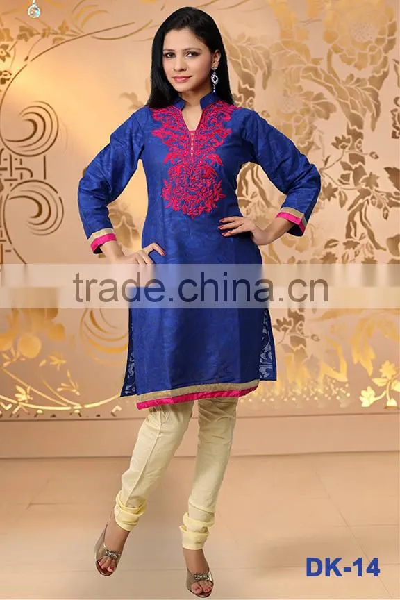 Black & White Latest kurti designs for girls for stitching 2014