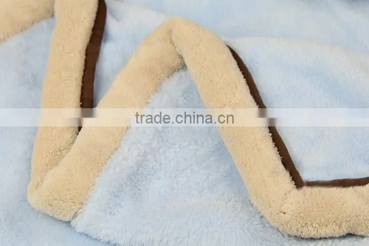 Wholesale Cartoon embroidered baby thick fleece blanket