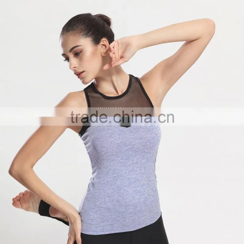 Hot Sale Bodybuilding Training Singlet Tank Top Fitness Women Sport Crop Tops