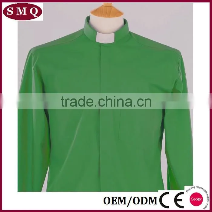 Wholesale hot sale cotton unisex plain clergy shirt