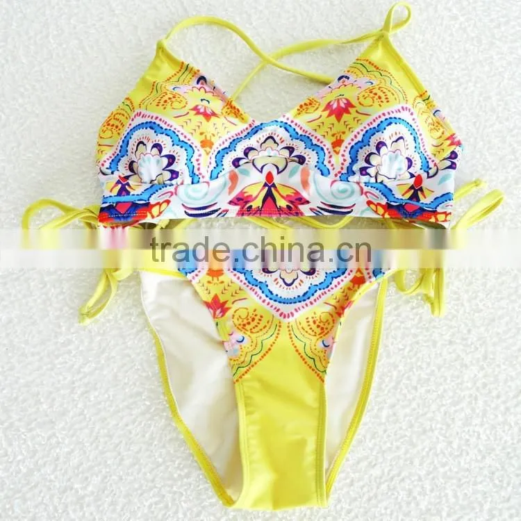 Printed two-piece swimsuit sexy bikini