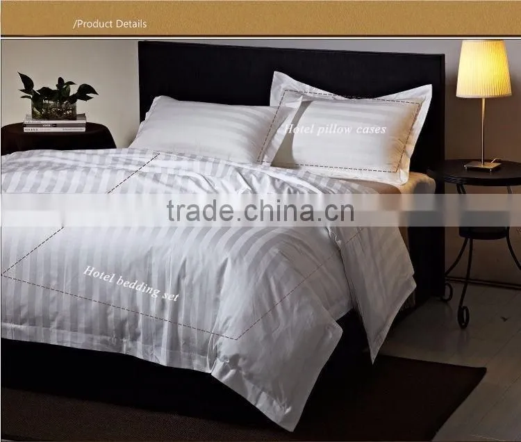 Queen size bed sheet set cotton white for hotel