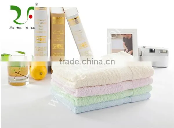 Good quality 16S sprial bamboo plain dyed jacquard hand towel