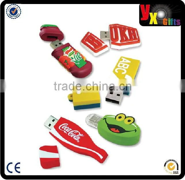 Best gift soft pvc usb flash drive 1gb 2gb 4gb