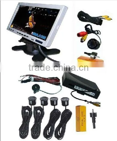 Car Bluetooth Handsfree Kit with Rearview Camera and Monitor with Pillow