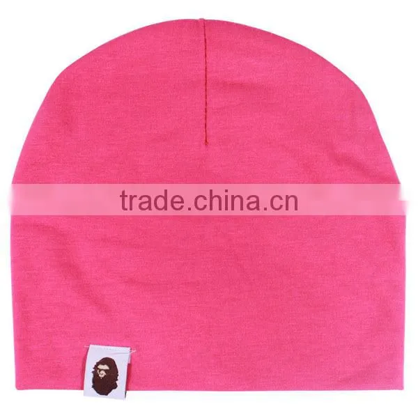 wholesale plain knit cotton baby beanie hat