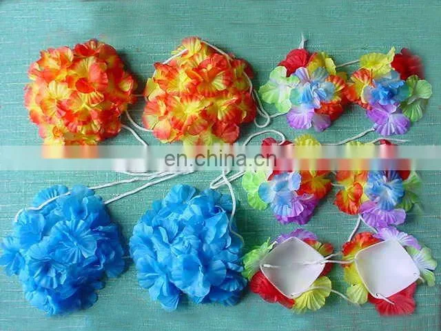 HAWAIIAN MULTI COLOURED FLOWER LEI NECKLACE GARLAND
