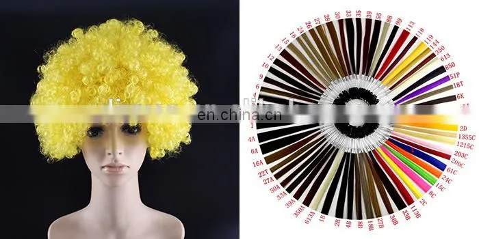 Black high temperature silk fluffy short rolls Europe and the United States wig set