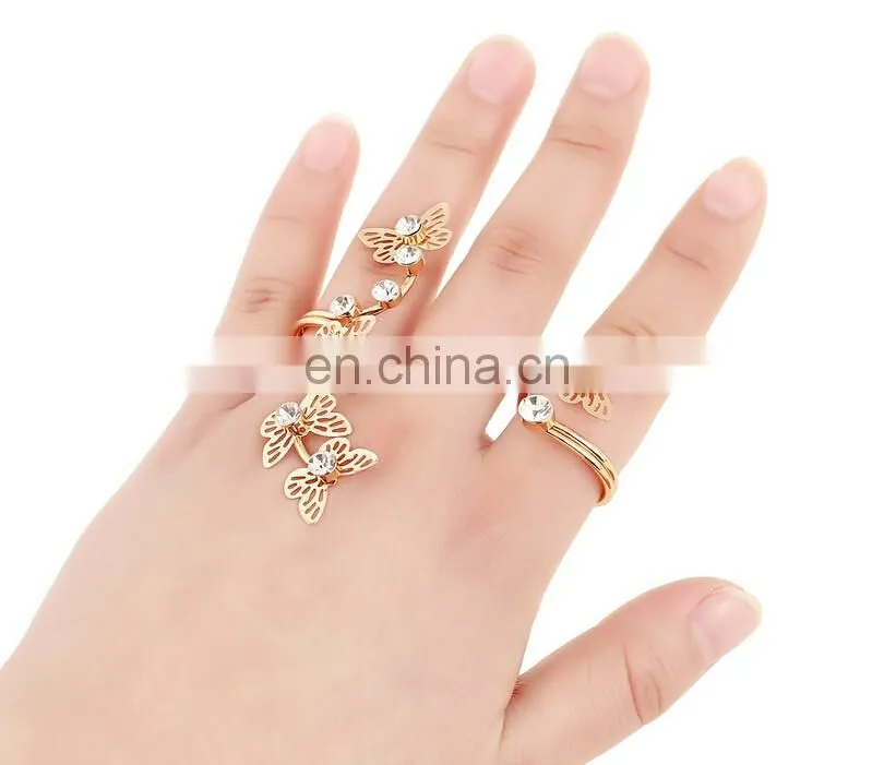 Women Stainless Steel Wholesale american diamond jewellery Gold Filled Rings with Luxury Jewelry