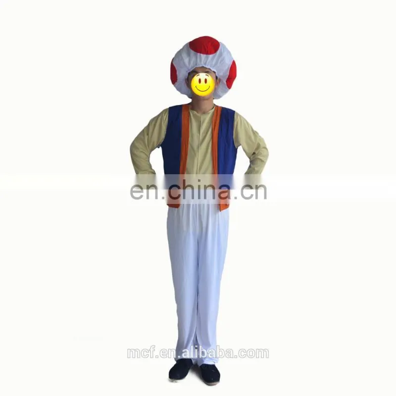 Wholesale 2017 new products funny cosplay super mario game costumes cute mushroom prince costumes for halloween MCH-2429