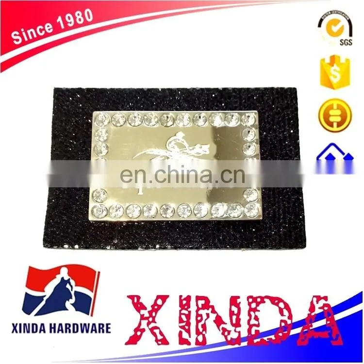 leather metal patches, leather labels with customized hardware