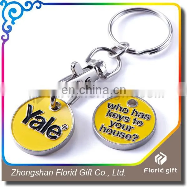 shopping cart coin holder keyring /shopping trolley coin keychain