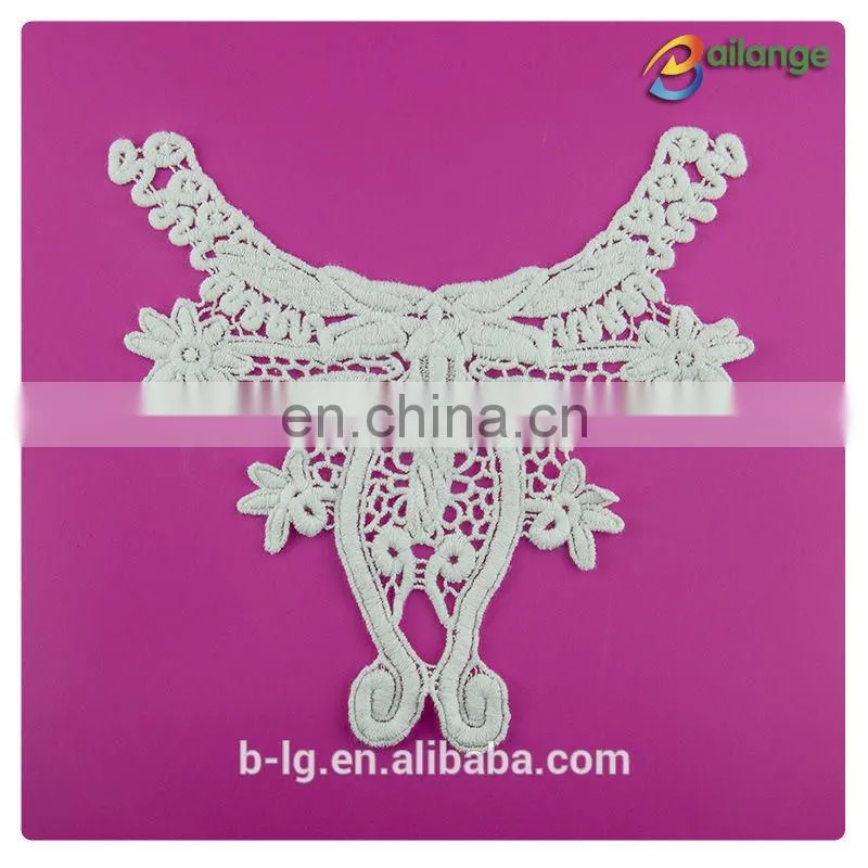 Bailange neck design white color cotton ladies stylish band neck design