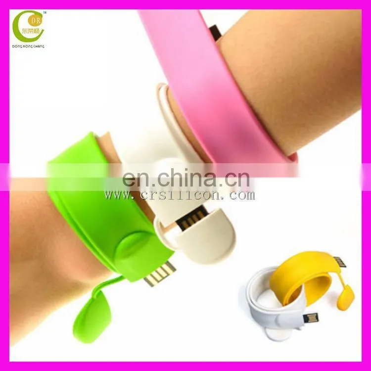 Promotion Gift Christmas Present Colorful Silicon Wristband/ Bracelet Usb Flash Drive