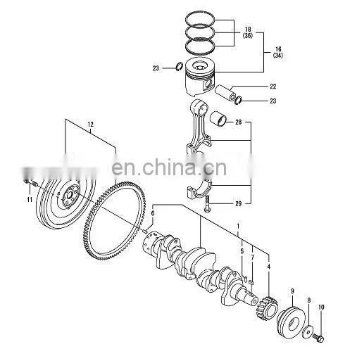 Diesel engine parts bush piston pin 129900-23911