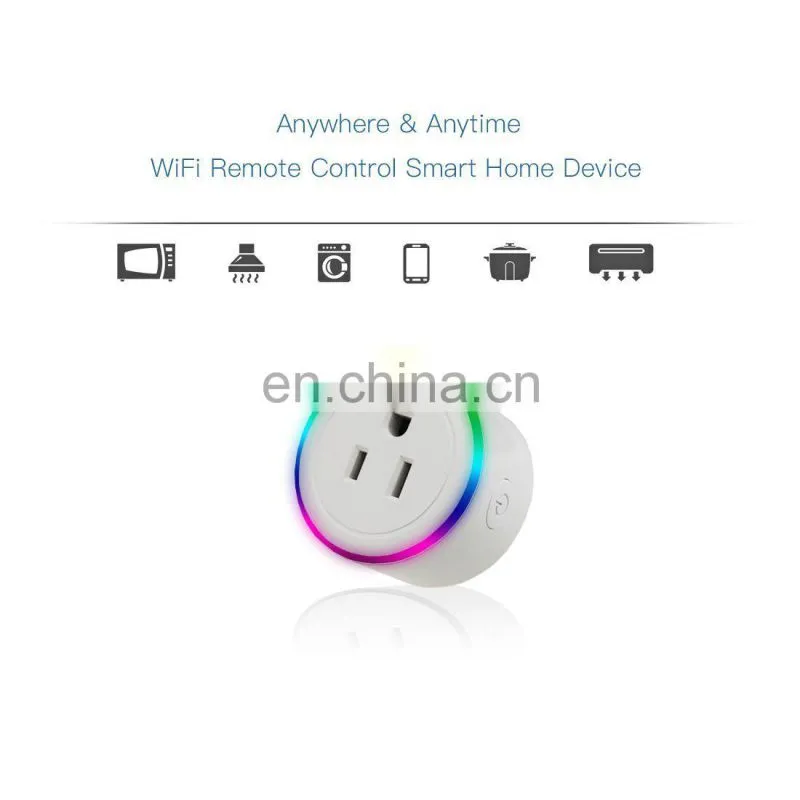 2020 New Arrivals RGB Smart Plug Home Amazon Google APP Remote Control Home Alexa Mini RGB LED WiFi Smart Plug