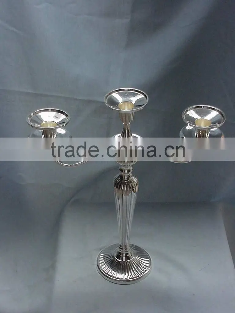 Metal Wedding Candelabra With Silver Finish, Manufacturer Of Candelabra From india