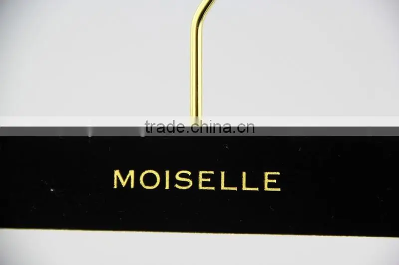 luxury matches velvet hanger with gold hardware