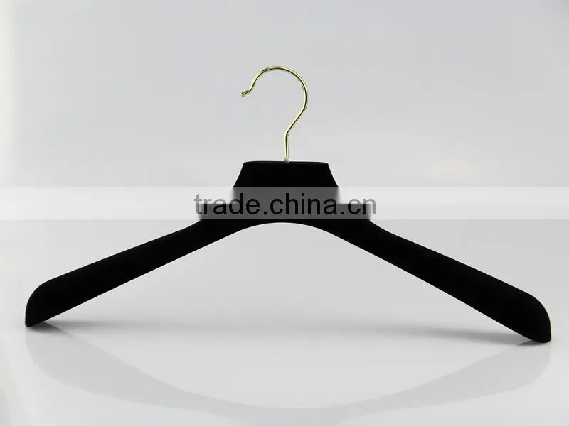 HA6943 flocked cover coat hanger velvet plastic clothes hanger