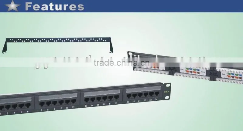 UTP cat6 1U 24 Port krone&110 IDC Patch Panel