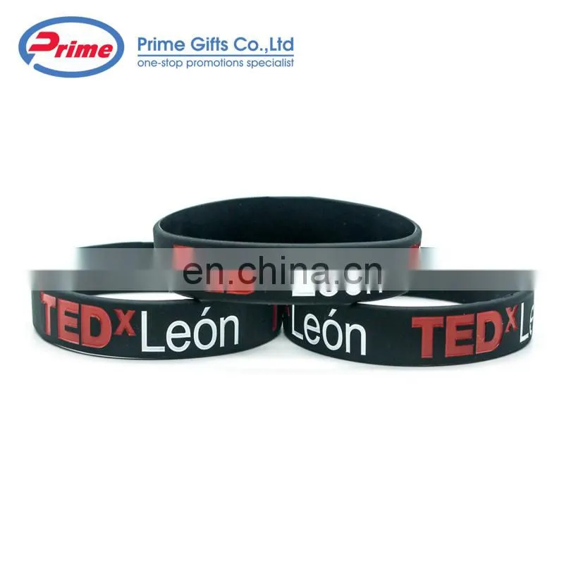 Factory Price Debossed Silicone Bangle Bracelet With Custom Logo