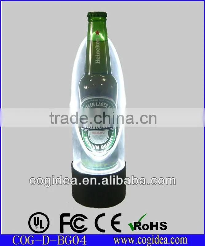 stylish acrylic led bottle display bottle holder for advertisement nice beer display