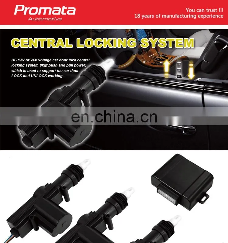 Universal Double unlock function PTC overload protection 12 V/24 V car central locking system