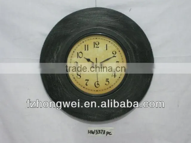 Hongwei 2013 Antiquated Natural Wood Decorative Clocks& Wood Wall decorative Clocks