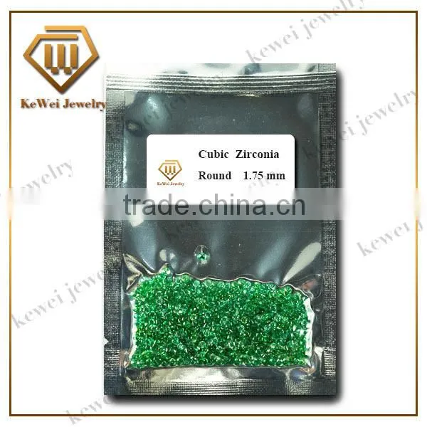 CZ gemstone vacuum packing 1mm black cubic zirconia stone