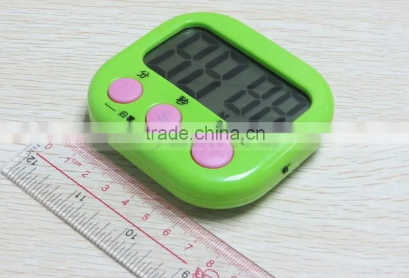 2.9 Inch LCD Big Screen AAA Battery Countdown 4 Color Digital Kitchen Timer