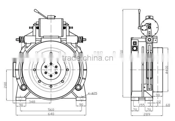 Elevator Gearless Traction Machine MCG210, Lift Motor