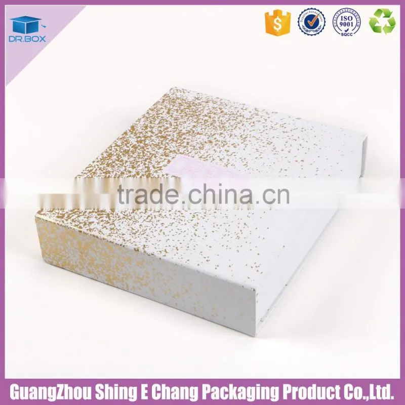 Gold foil hot stamping and embossing printed cosmetic box for mini bottle