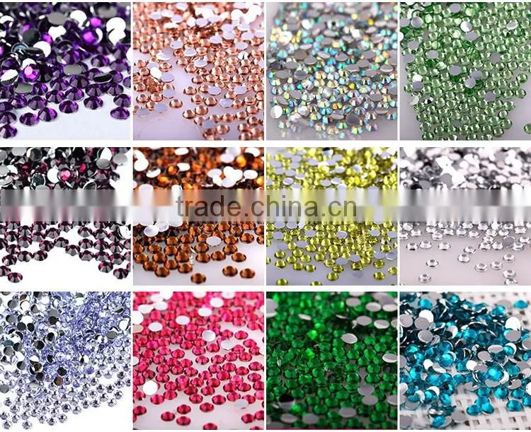 30,000pcs a bag 5mm Epoxy crystal non hot fix flat back rhinestones China factory price