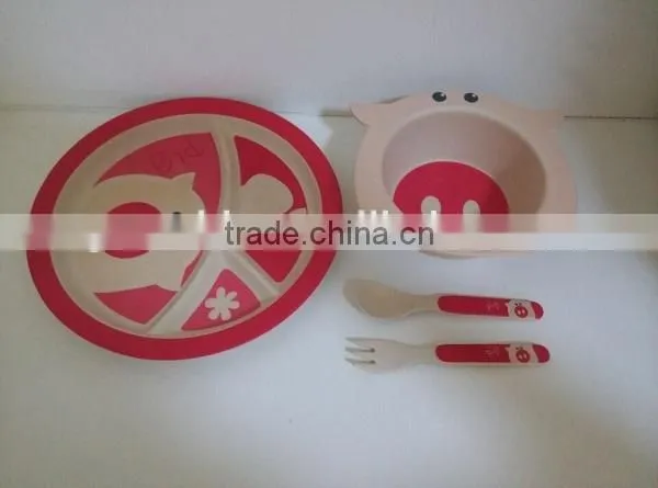 4pcs bamboo fiber dinner set dinnerware/tableware