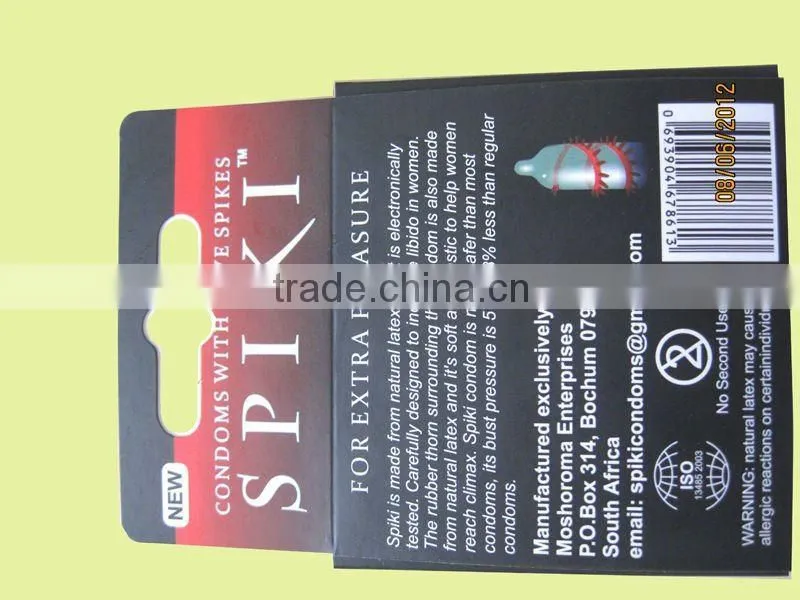 Elegant paper customized condom box
