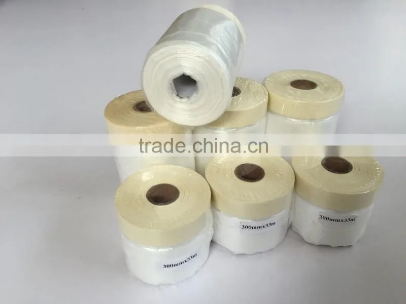 Plastic drop sheet/ dust cover/ pre-taped auto paint masking film