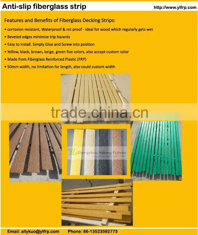 FRP GRP fiberglass Flat bar, fatigue resistance, high strength