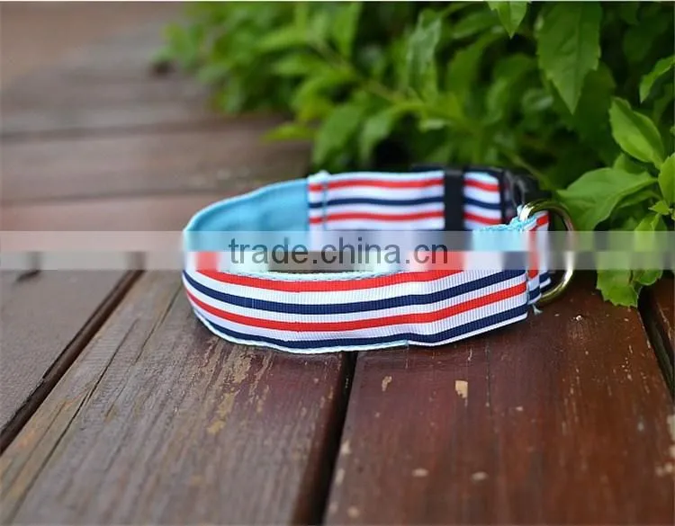 Sailor Stripe LED Luminous Pet Dog Collar 3 size for Large and Small Dogs Puppy LED Flashing Collar Safety Night