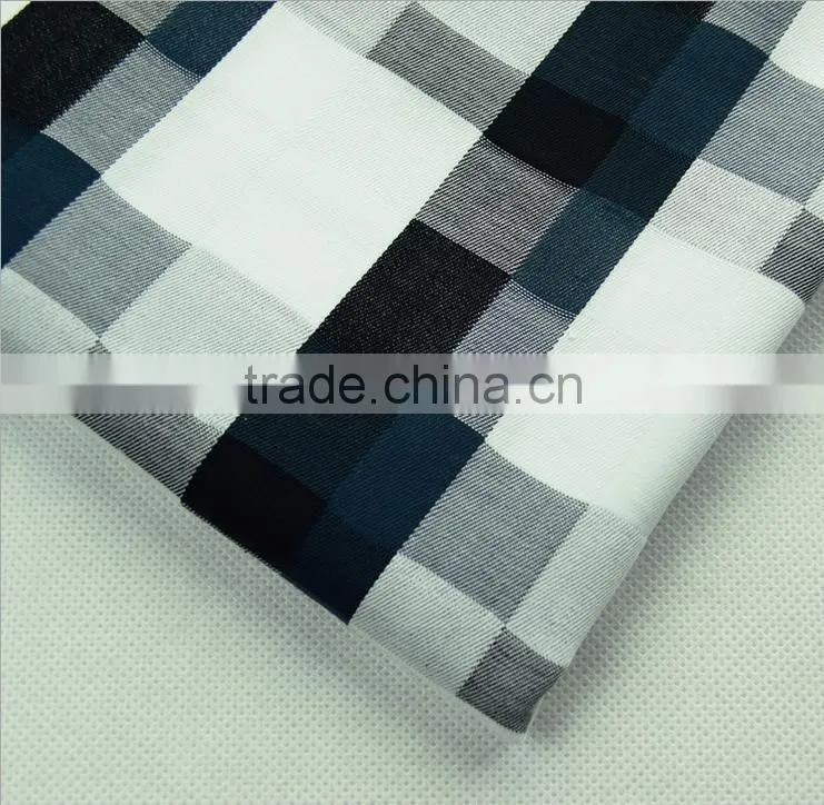 High quality 100% cotton yarn dyed woven plaid fabric for men shirt