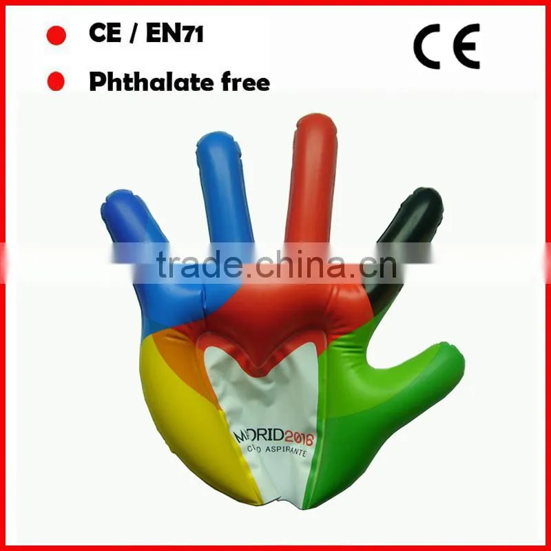 Custom color promotional gifts inflatable hand