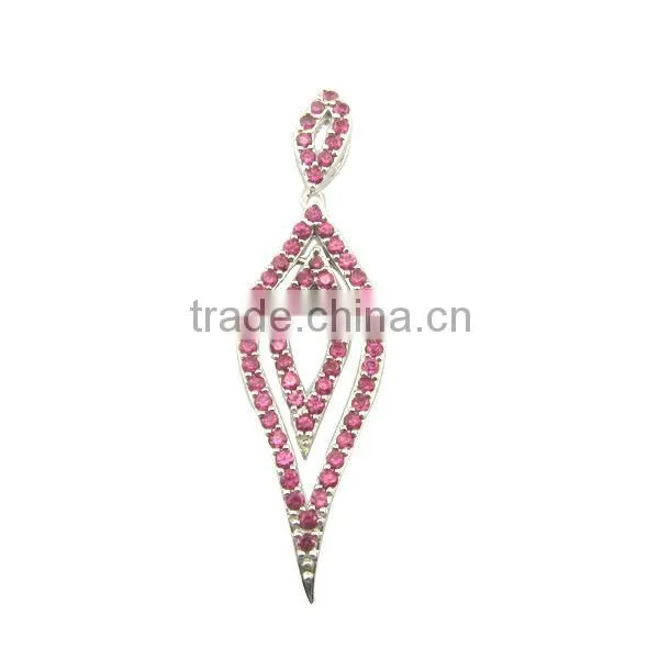Newest Design Shining Red Corundum Jewelry Set