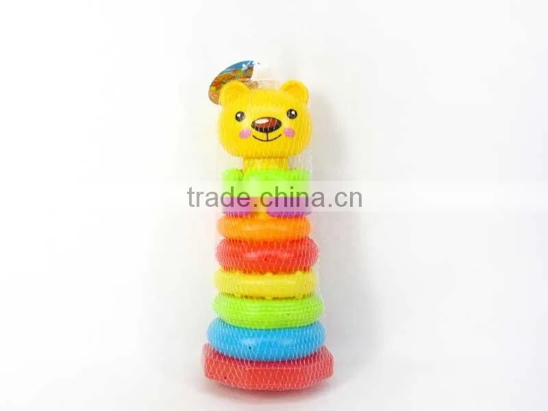 Educational baby toys plastic stacking rainbow ring , stacking game toys for Wholesale for children, EB033106