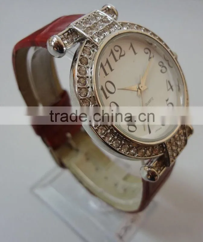 Fashion diamond watch with unique design and Japanese PC21S Movement.